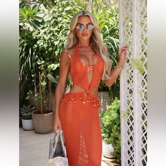 Jaded London Nadia Beaded Crochet Maxi Dress - Picture 7 of 14